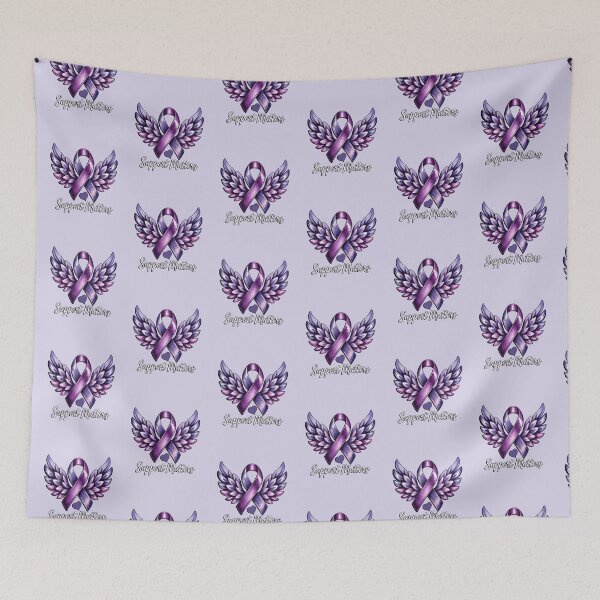 Item preview, Support Matters Purple Ribbon Angel Wings Awareness Gift Epilepsy Alzheimer's Domestic Violence Lupus Fibromyalgia designed and sold by tamdevo1.