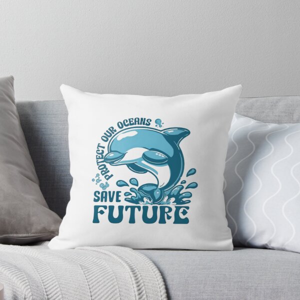 Item preview, Protect Our Oceans Bold Blue Wave Whale Sharks designed and sold by SkeletonsDanger.