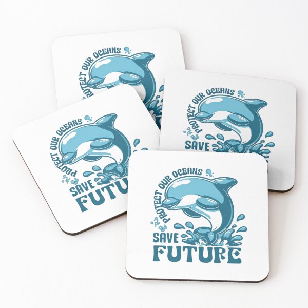 Item preview, Protect Our Oceans Bold Blue Wave Whale Sharks designed and sold by SkeletonsDanger.