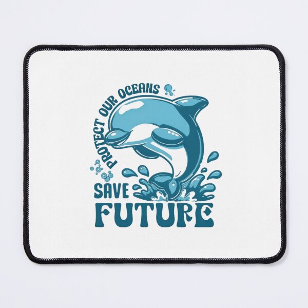 Item preview, Protect Our Oceans Bold Blue Wave Whale Sharks designed and sold by SkeletonsDanger.