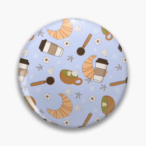 Aperçu de l'œuvre Cozy Coffee & Croissant Pattern – Cute Cafe Aesthetic Seamless Design créée et vendue par Papiertriangle.