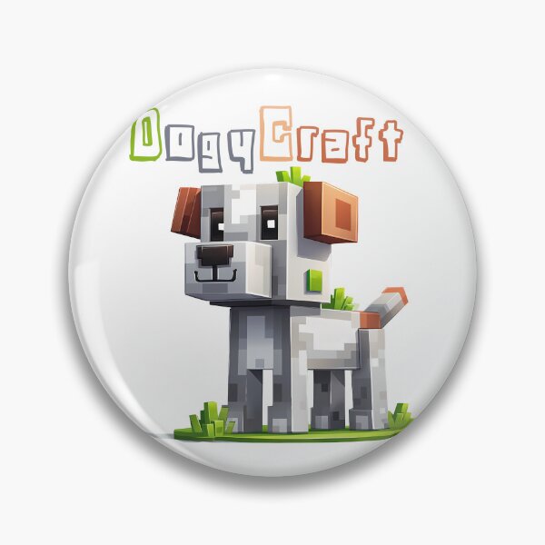 Item preview, DoggyCraft Minecraft Dog - Cute Blocky Lego Style Art Print designed and sold by DesignArtist.ia.