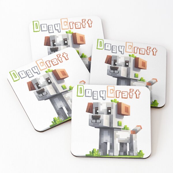 Item preview, DoggyCraft Minecraft Dog - Cute Blocky Lego Style Art Print designed and sold by DesignArtist.ia.