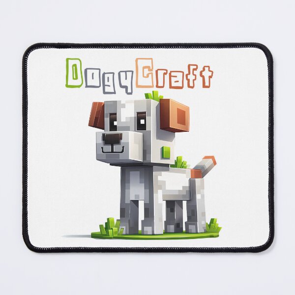 Item preview, DoggyCraft Minecraft Dog - Cute Blocky Lego Style Art Print designed and sold by DesignArtist.ia.