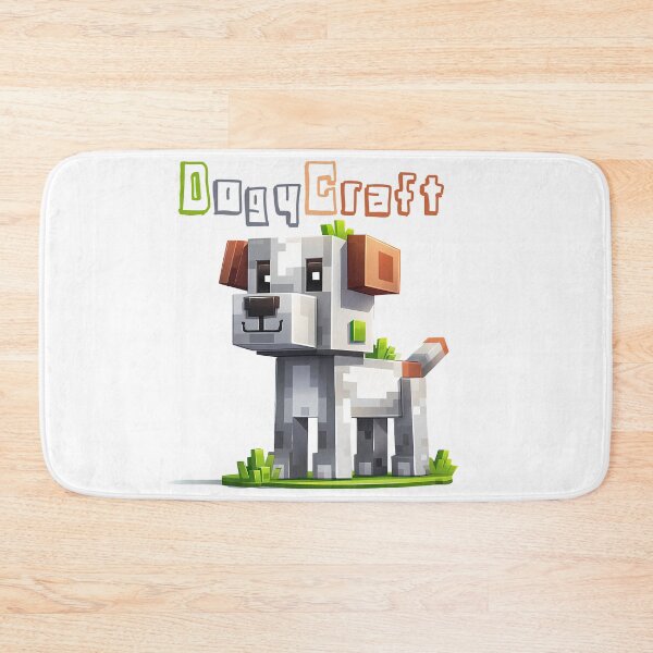 Item preview, DoggyCraft Minecraft Dog - Cute Blocky Lego Style Art Print designed and sold by DesignArtist.ia.