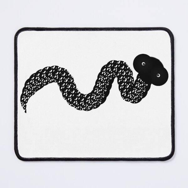 Item preview, Derpy Black and White Snake | Quirky Ink Texture Art designed and sold by HopeAndHustle.