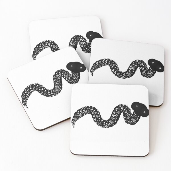 Item preview, Derpy Black and White Snake | Quirky Ink Texture Art designed and sold by HopeAndHustle.