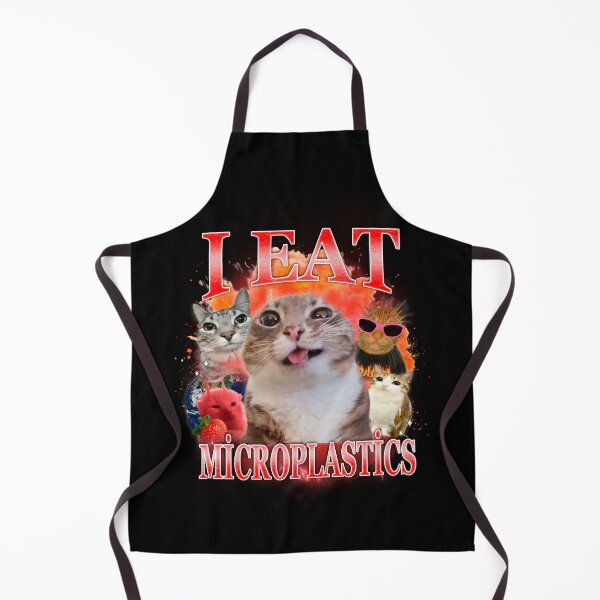 Item preview, I Eat Microplastics Funny Meme Weird Cat Shirt designed and sold by cherrywstore.
