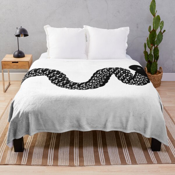 Item preview, Derpy Black and White Snake | Quirky Ink Texture Art designed and sold by HopeAndHustle.