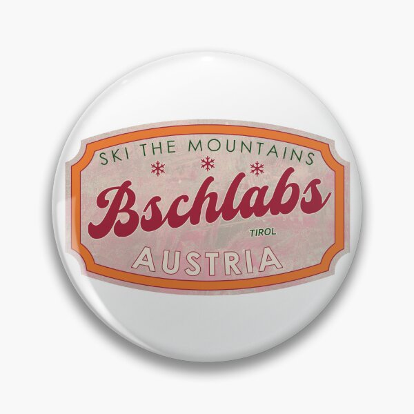 Item preview, Bschlabs, Austria, Tirol, Ski, textured skiing badge designed and sold by Wanderful-roads.