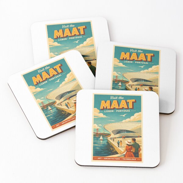 Item preview, THE MAAT – Lisbon – Retro Travel Poster Portugal designed and sold by Earth Celebration Designs.