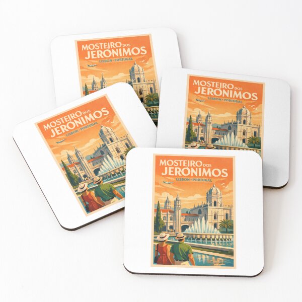 Item preview, Mosteiro dos Jerónimos – Lisbon – Retro Travel Poster Portugal designed and sold by Earth Celebration Designs.