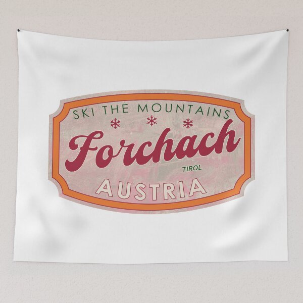 Item preview, Forchach, Tirol, Osterreich, Austria, Ski, textured skiing badge designed and sold by Wanderful-roads.