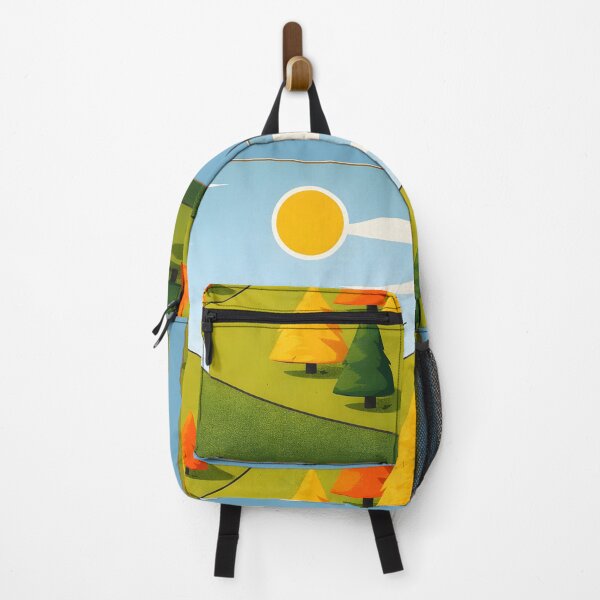 Item preview, Sunny Autumn Hills Landscape Illustration designed and sold by blankTeeShirt.