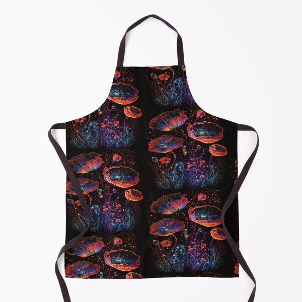 Item preview, Luminous Neon Poppies Cosmic Glow Artwork designed and sold by NivyasArtistry.