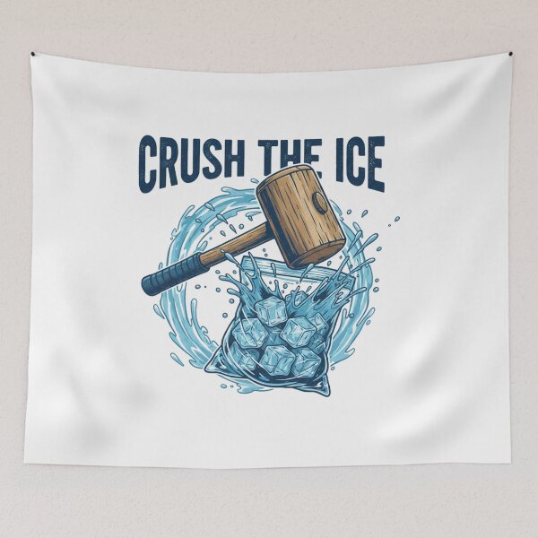 Item preview, Anti-Ice Force Movement T-Shirt - Crush The Ice Graphic - Activist Action Design - Dark Blue Impact Illustration - Breaking Barriers Motivation designed and sold by Tamer ⭐⭐⭐⭐⭐.