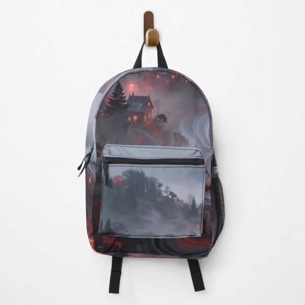 Item preview, Mystical village in the fog – surreal river, warm light and mysterious atmosphere designed and sold by FotoworldEdel.