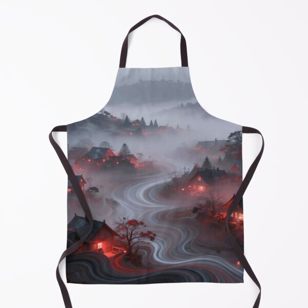 Artikelvorschau, Mystisches Dorf im Nebel – surrealer Fluss, warmes Licht und geheimnisvolle Atmosphäre entworfen und verkauft von FotoworldEdel.