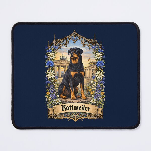 Item preview, Rottweiler Dog Brandenburg Gate Berlin Gothic Wall Art designed and sold by BorgSpareParts.