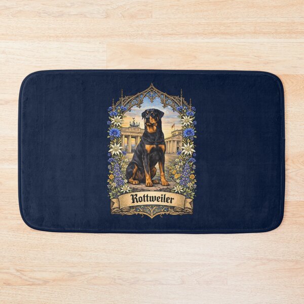 Item preview, Rottweiler Dog Brandenburg Gate Berlin Gothic Wall Art designed and sold by BorgSpareParts.