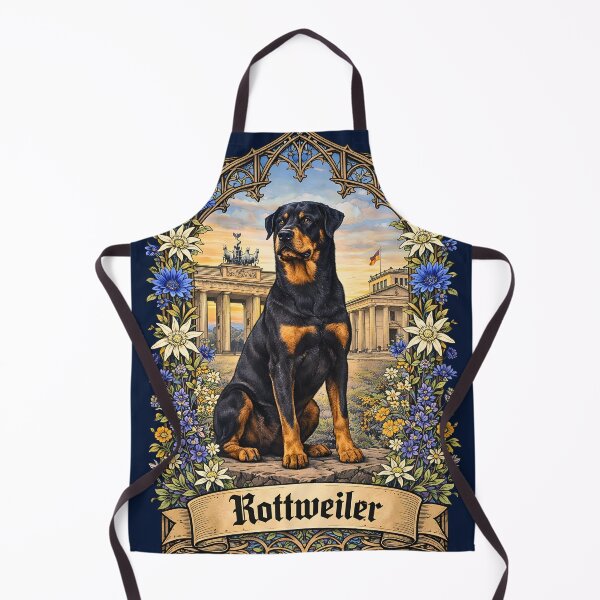 Item preview, Rottweiler Dog Brandenburg Gate Berlin Gothic Wall Art designed and sold by BorgSpareParts.