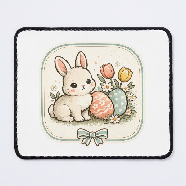 Item preview, Vintage Easter Bunny | Retro Spring Eggs & Flowers designed and sold by Hydravisions.