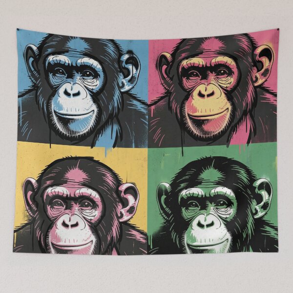 Item preview, Chimpanzees graphic street art designed and sold by JSArtDesign.