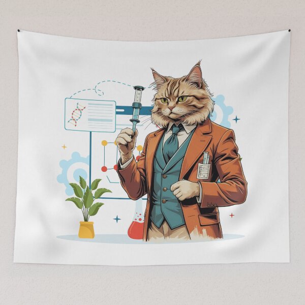 Item preview, Cat Professor in the Lab designed and sold by yuki-hana.