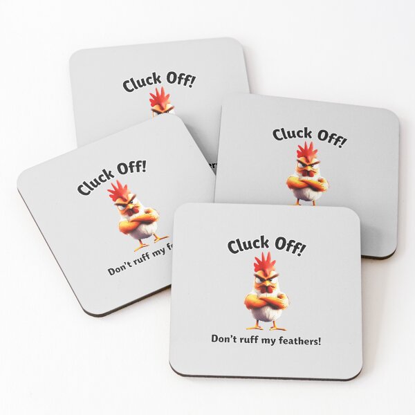 Item preview, Cluck Off Funny Angry Rooster Pun designed and sold by Dakson Design - Fantasy Art.