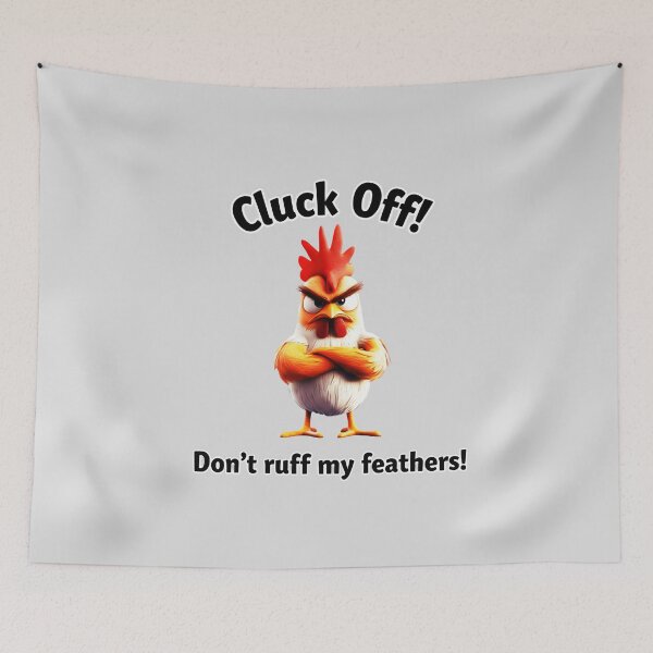 Item preview, Cluck Off Funny Angry Rooster Pun designed and sold by Dakson Design - Fantasy Art.
