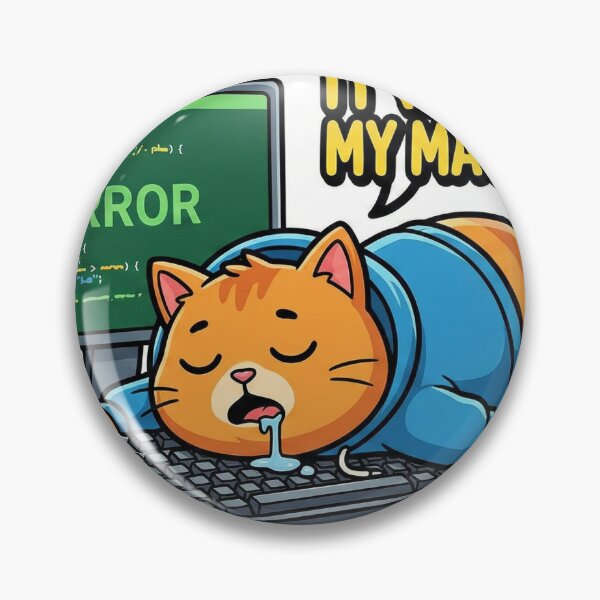 Item preview, "It Works On My Machine" Funny Programmer Cat designed and sold by Zenith Design.