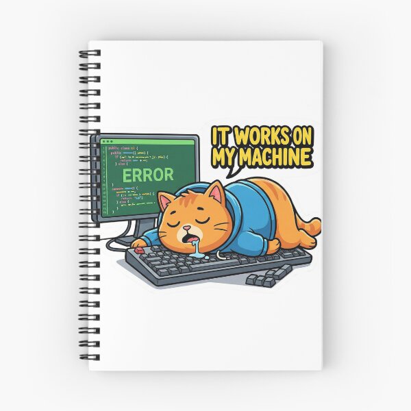 Item preview, "It Works On My Machine" Funny Programmer Cat designed and sold by Zenith Design.