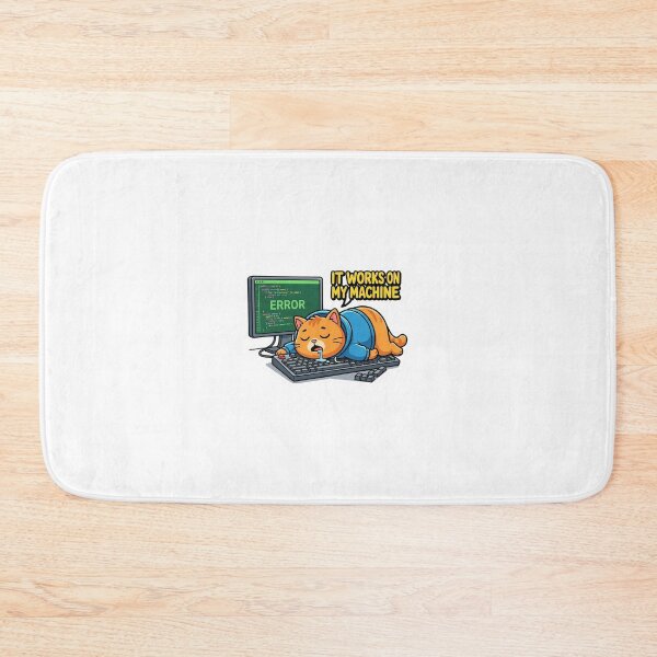 Item preview, "It Works On My Machine" Funny Programmer Cat designed and sold by Zenith Design.