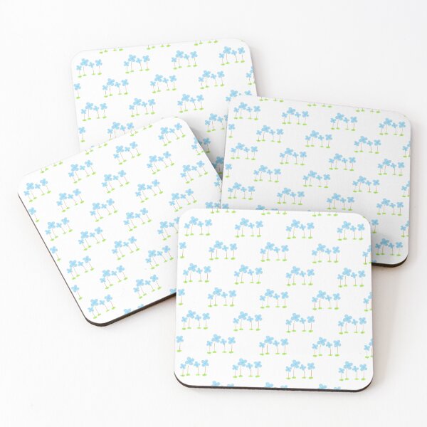 Item preview, A seamless abstract pattern of lovely blue floral motifs on a white background. designed and sold by sutas2520.