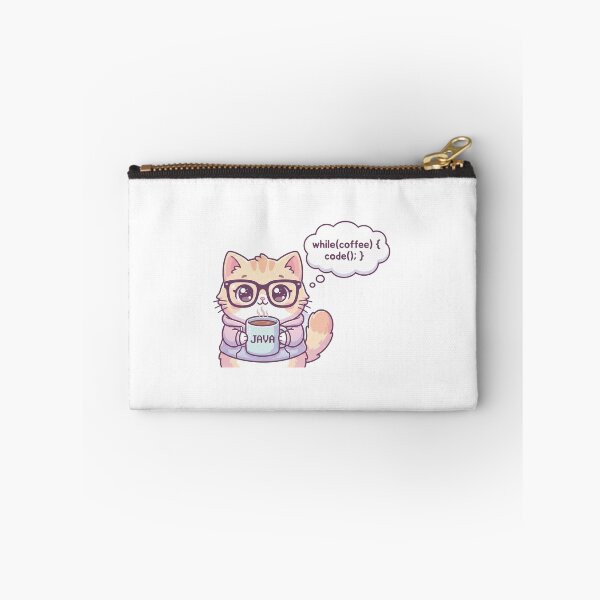 Item preview, "Cute Java Coder Cat - 'while(coffee) code();'" designed and sold by Zenith Design.