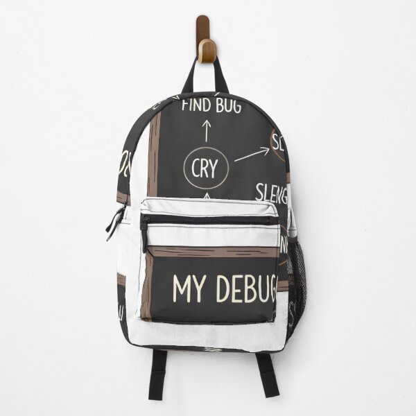 Item preview, "My Debugging Process" Funny Flowchart Sticker designed and sold by Zenith Design.