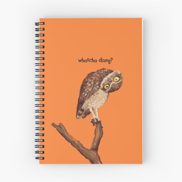 Item preview, Whatcha doing? Funny Owl Illustration - Quirky Bird Art designed and sold by art-injoy.