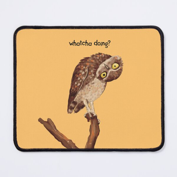 Item preview, Whatcha doing? Funny Owl Illustration - Quirky Bird Art designed and sold by art-injoy.
