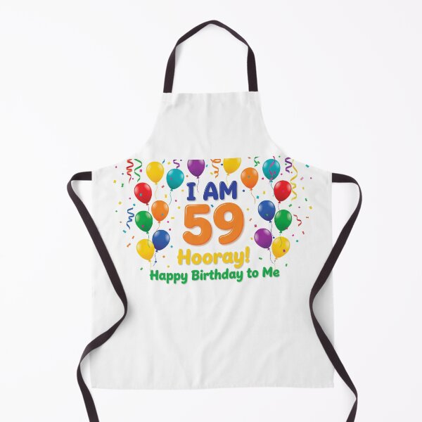 Item preview, I am 59 Hooray! Happy Birthday to Me - Tag My Shirt designed and sold by Tag My Shirt - Clothing Made to Be Written On..