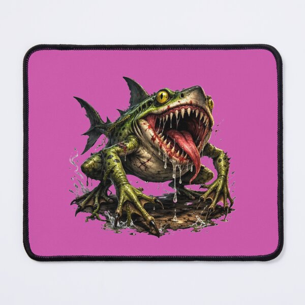 Item preview, Frog-shark hybrid monster in action designed and sold by FroggyOnly.