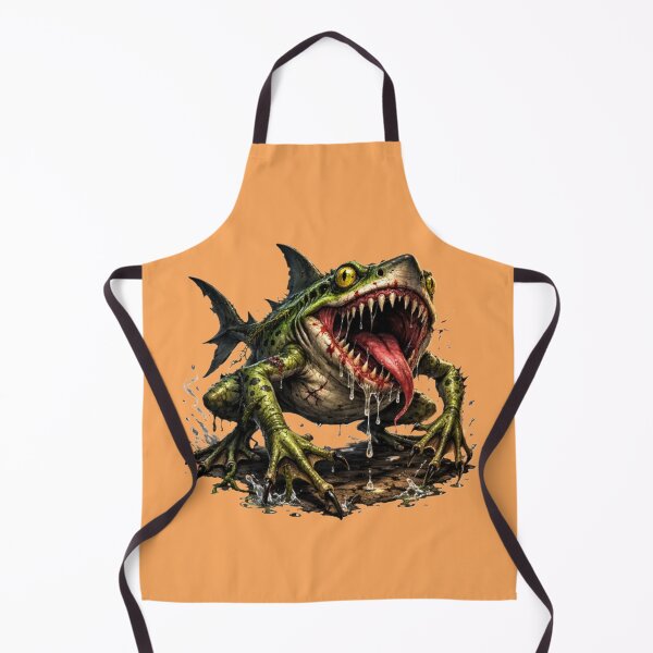 Item preview, Frog-shark hybrid monster in action designed and sold by FroggyOnly.