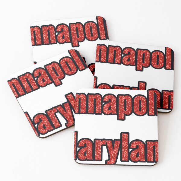 Item preview, Annapolis Maryland City Name With Red Rhinestone designed and sold by TheIconSmith.