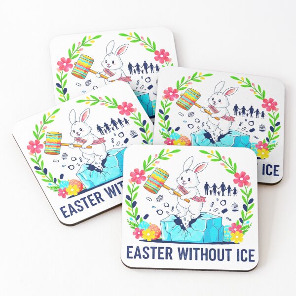 Item preview, Easter Without ICE T-Shirt - Anti-Immigration Force Movement Design - Social Justice Bunny Illustration - Family Unity Easter Graphic - Human Rights Activist Apparel designed and sold by Tamer ⭐⭐⭐⭐⭐.