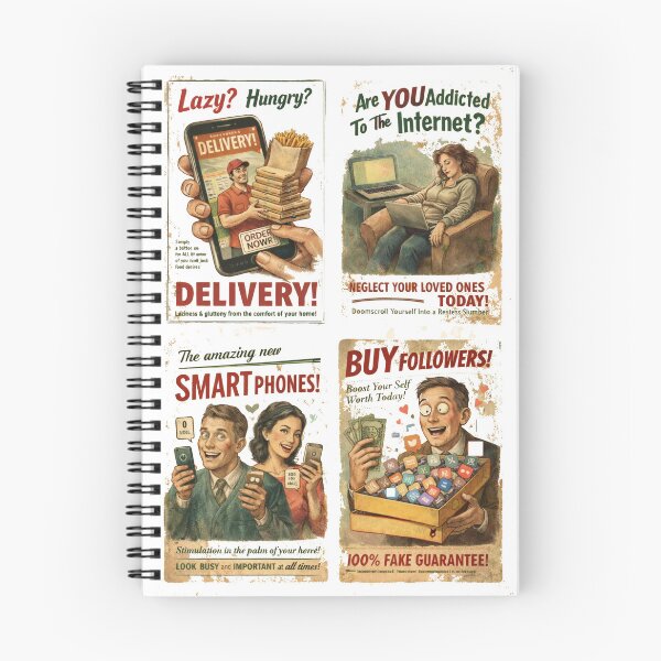 Item preview, Modern Life Vintage Ads - Satirical Retro Poster Collection designed and sold by freackly.