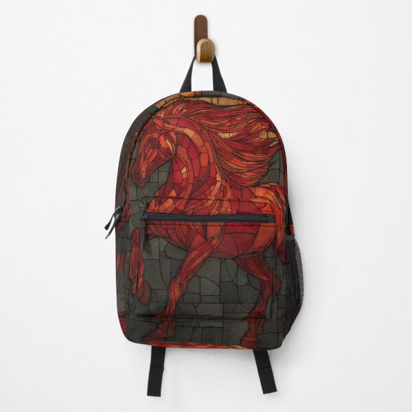 Item preview, Stained Glass Inspired Mosaic Red Fire Horse Lunar 2026 designed and sold by GrinGalore.