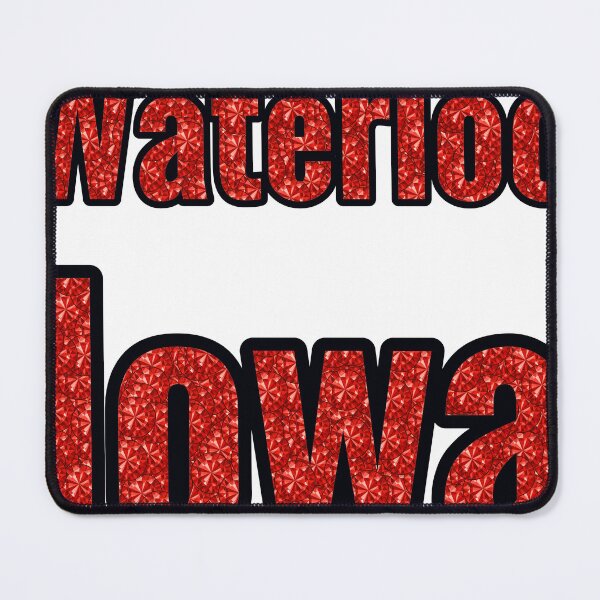 Item preview, Waterloo Iowa City Name With Red Rhinestone designed and sold by TheIconSmith.