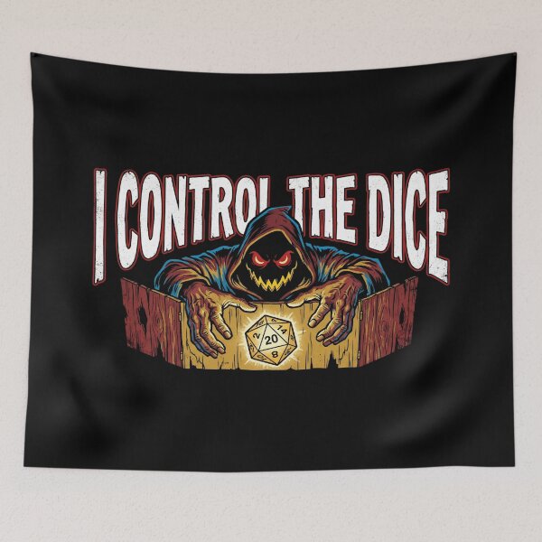 Item preview, I Control The Dice Scary Game Master D20 RPG Fantasy designed and sold by Fenay Designs.
