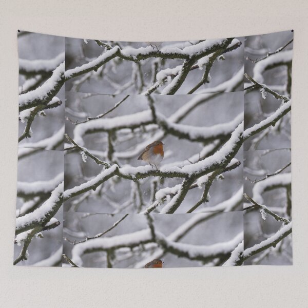 Item preview, Winter robin in snow covered tree designed and sold by Stephen Jarman.