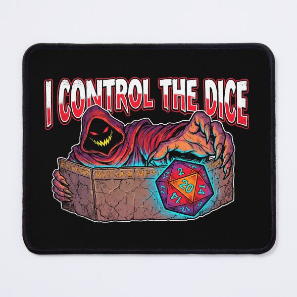 Item preview, I Control The Dice Evil Game Master D20 RPG Humor designed and sold by Fenay Designs.