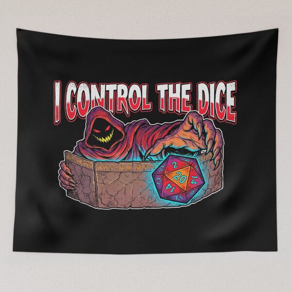 Item preview, I Control The Dice Evil Game Master D20 RPG Humor designed and sold by Fenay Designs.